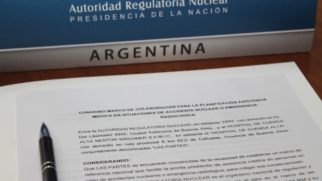 Convenio con la Autoridad Regulatoria Nuclear para la asistencia médica ante emergencias radiológicas y nucleares