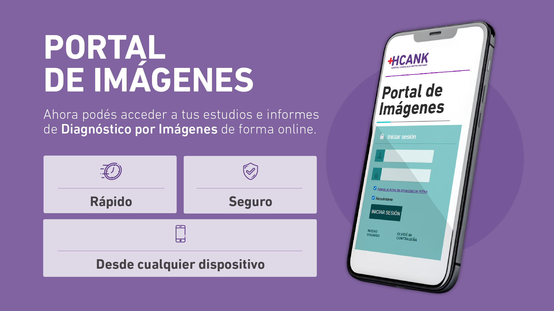 Nuevo portal de imágenes  e informes médicos para pacientes del HCANK
