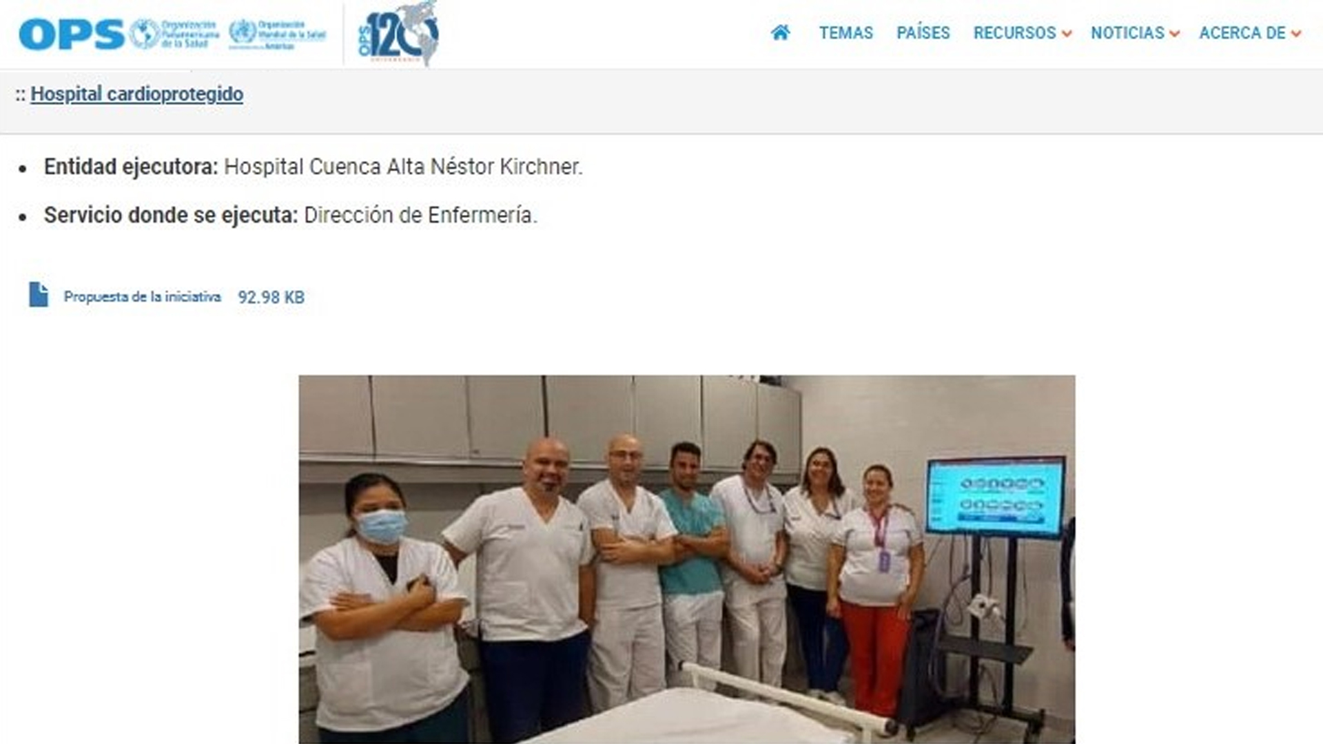 seguridad de pacientes Reconocimiento de la OPS al HCANK